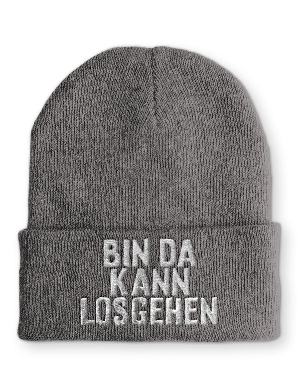Bin da kann losgehen Wintermütze perfekt für die kalte Jahreszeit