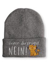 Bevor du fragst... NEIN Katze Wintermütze perfekt für die kalte Jahreszeit