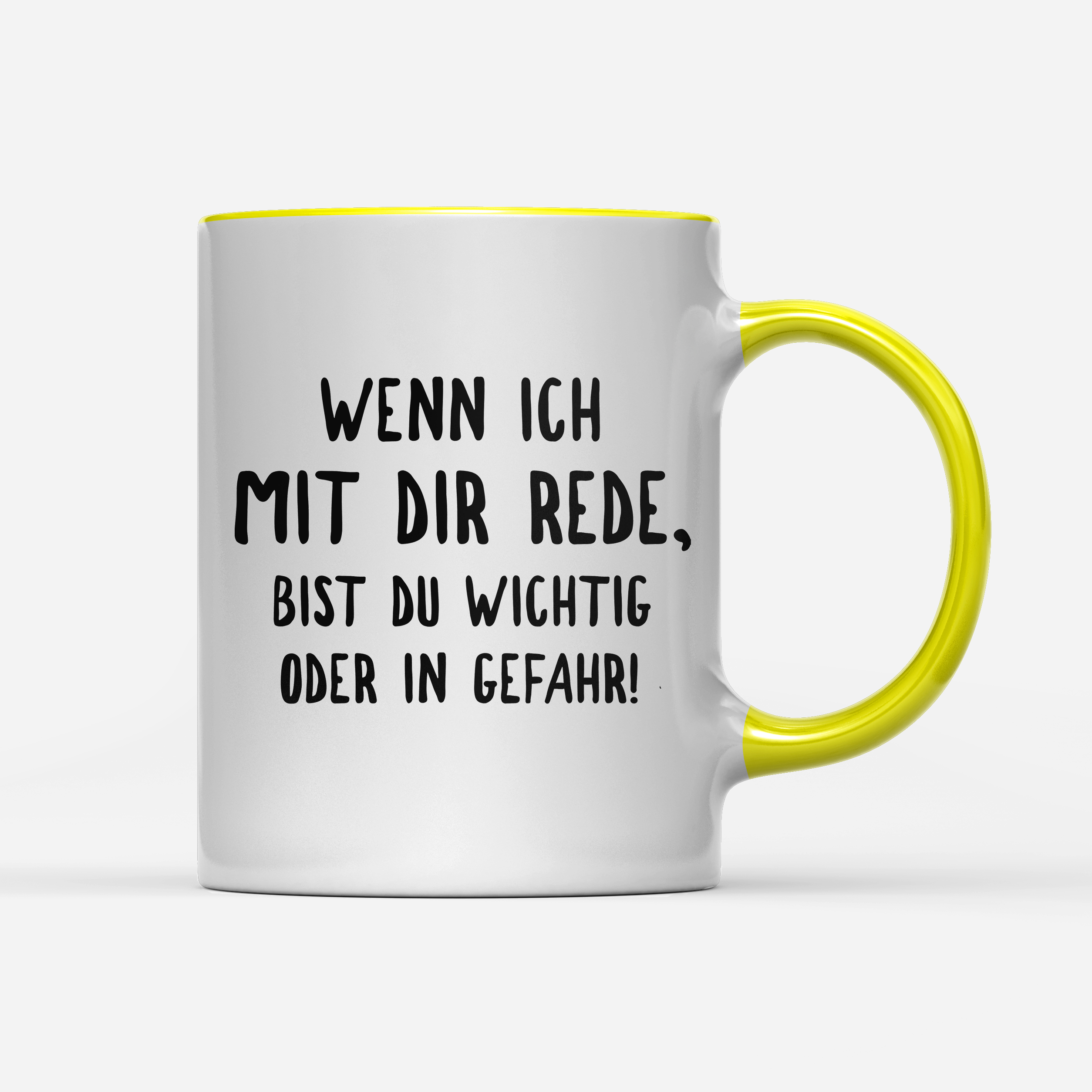 Tasse Wichtig oder in Gefahr