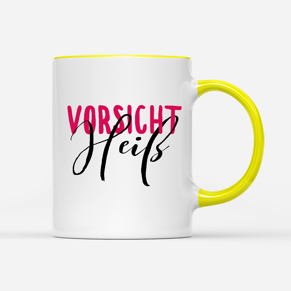 Tasse Vorsicht heiß