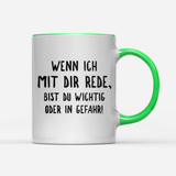 Tasse Wichtig oder in Gefahr