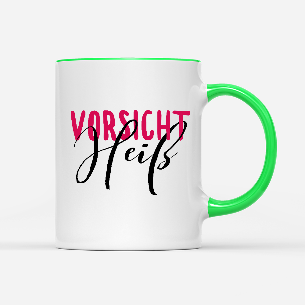 Tasse Vorsicht heiß