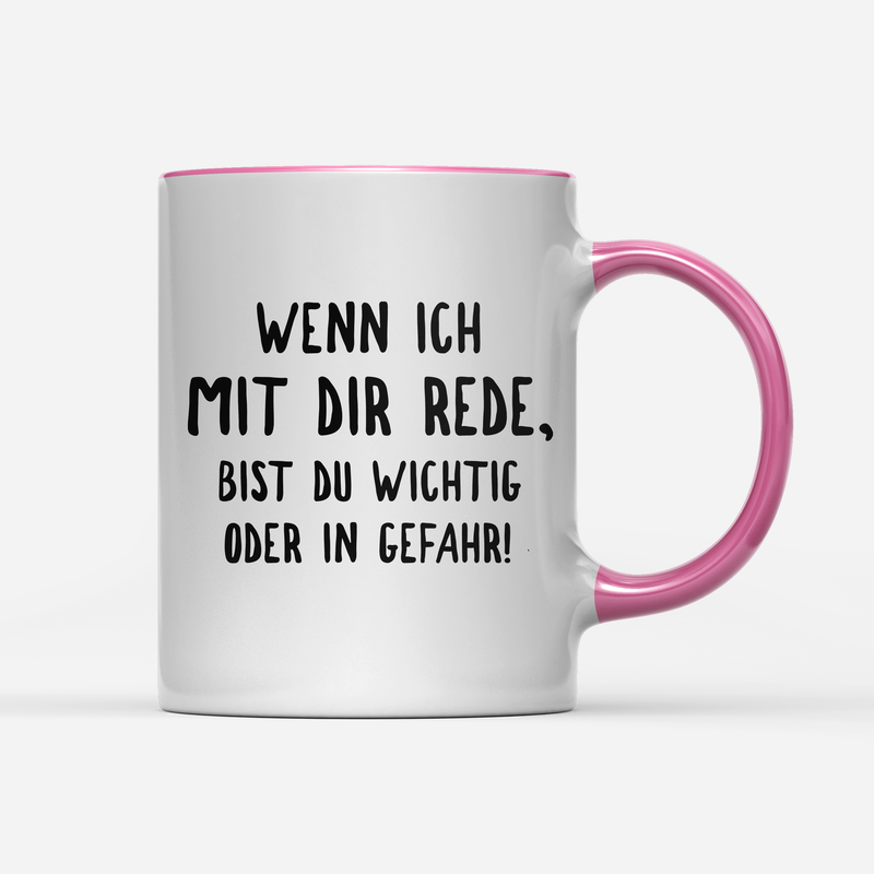 Tasse Wichtig oder in Gefahr