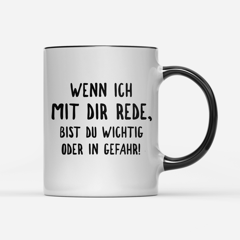Tasse Wichtig oder in Gefahr