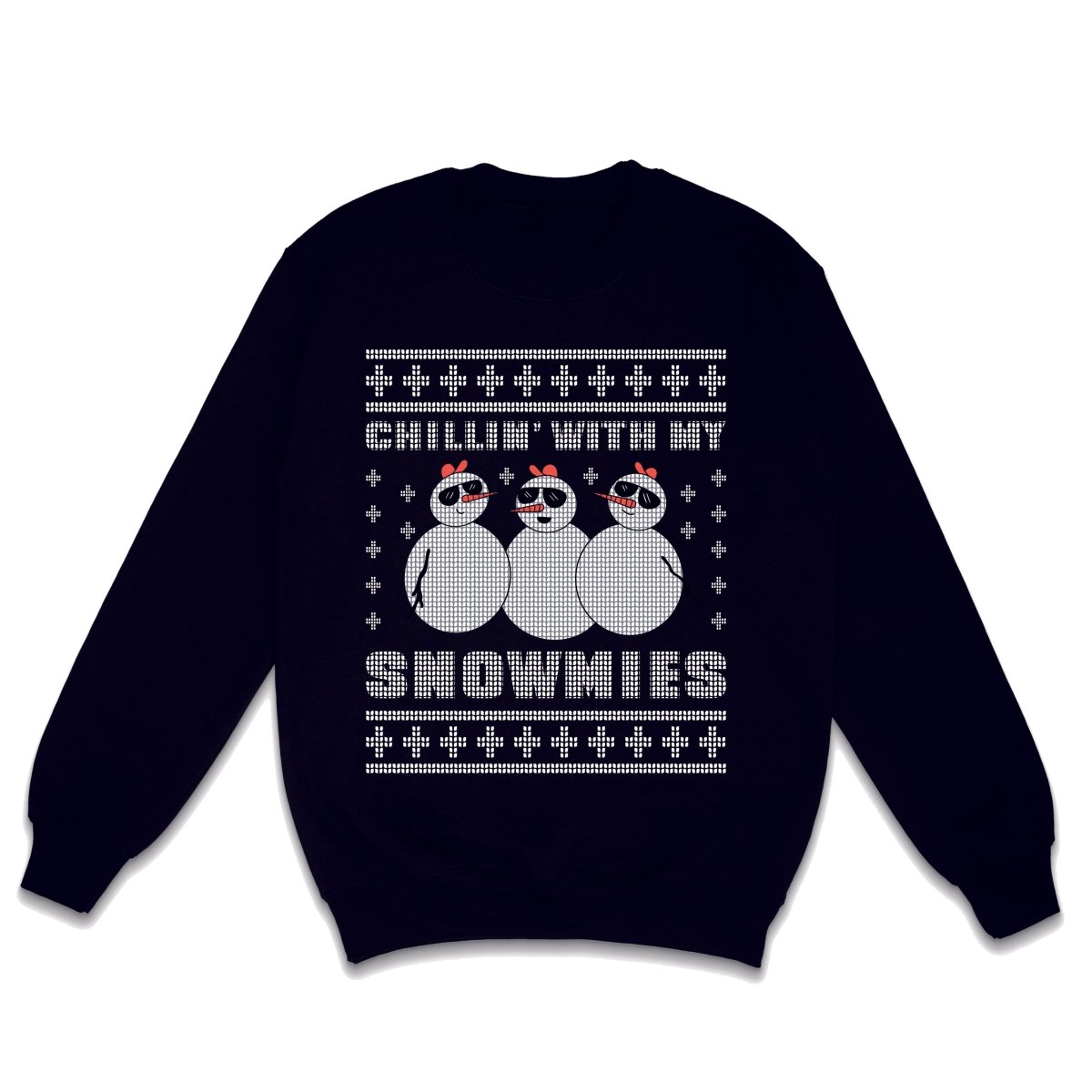 CHILLIN WITH MY SNOWMIES WEIHNACHTSSWEATSHIRT WEIHNACHTEN - Schwarzer - Kaffee