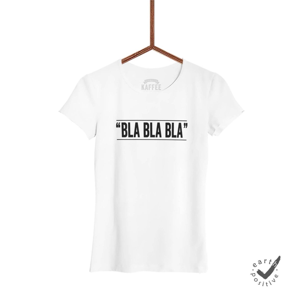 Damen T-Shirt Bla Bla Bla - Schwarzer - Kaffee