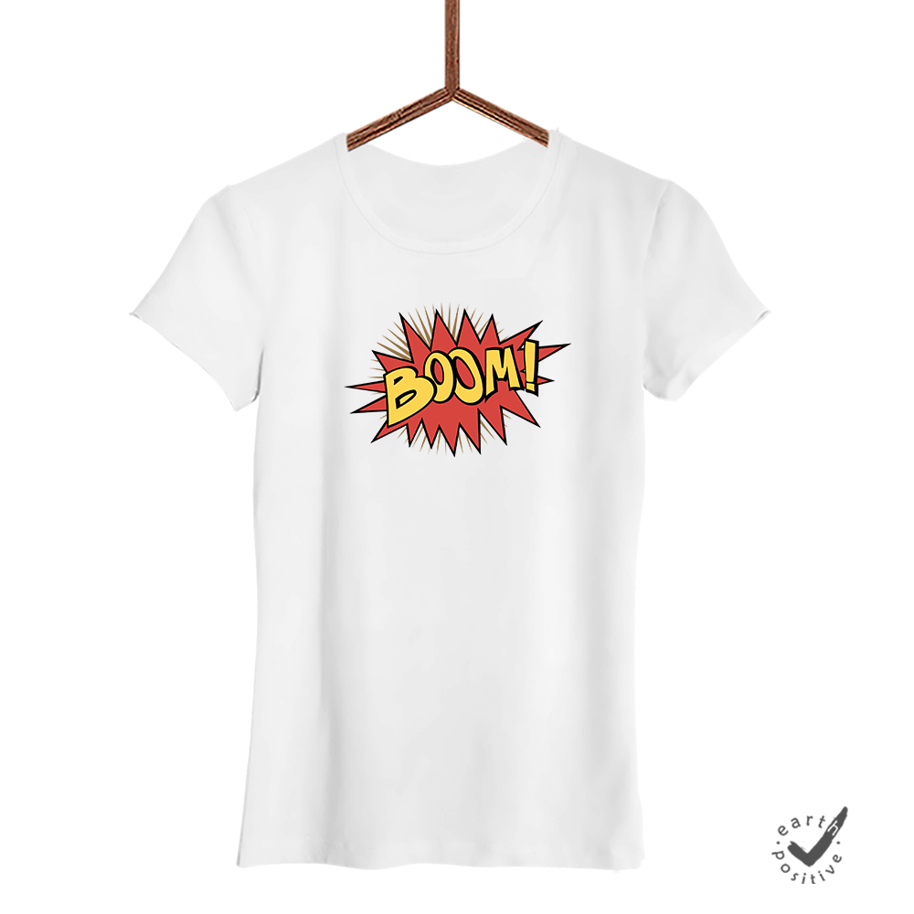 Damen T-Shirt Boom - Schwarzer - Kaffee