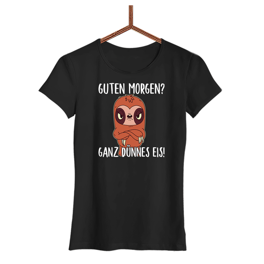 Damen T-Shirt Ganz dünnes Eis - Schwarzer - Kaffee