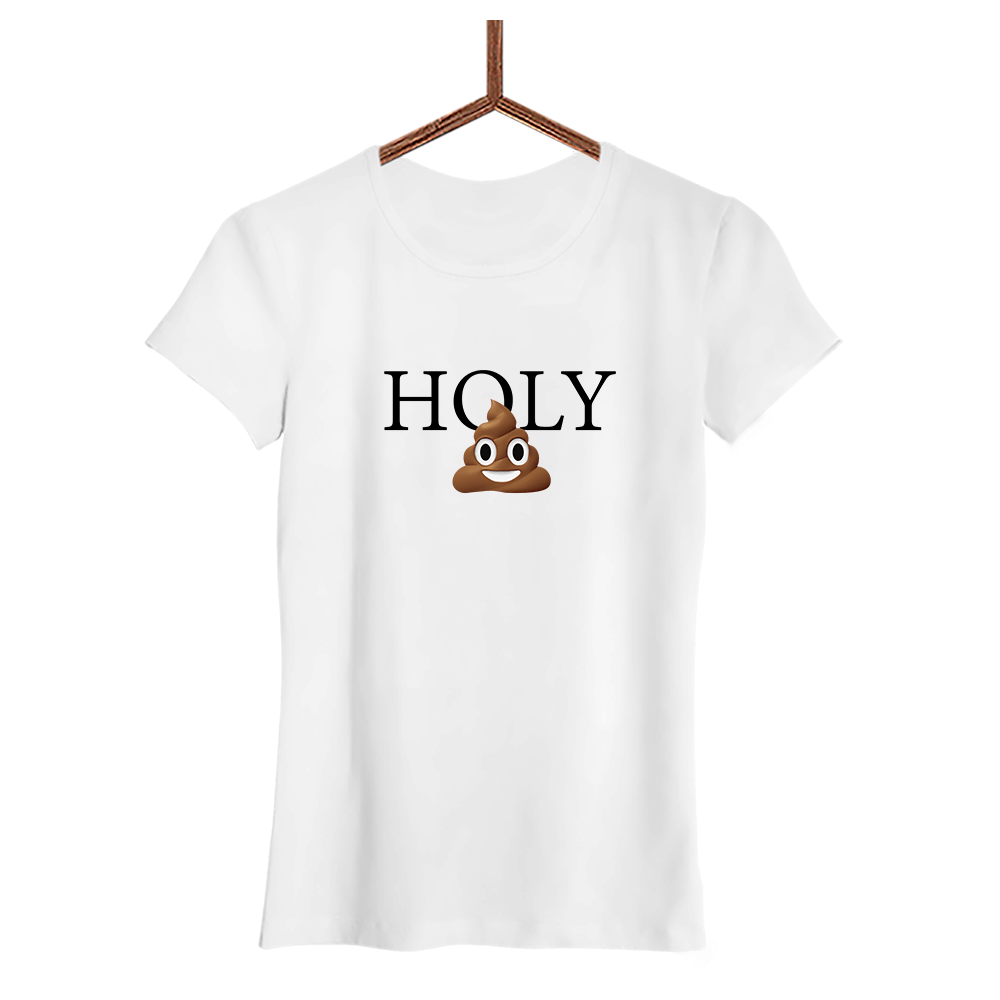 Damen T-Shirt Holy Shit - Schwarzer - Kaffee