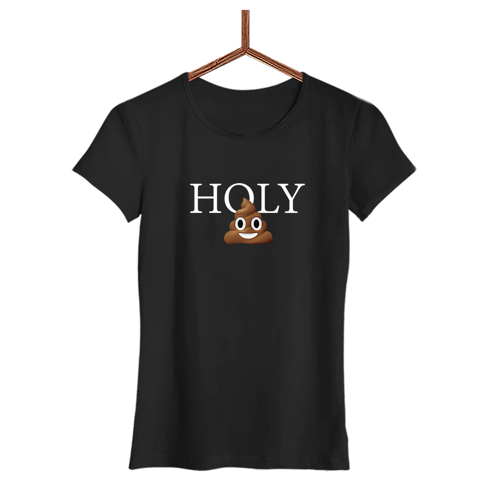 Damen T-Shirt Holy Shit - Schwarzer - Kaffee