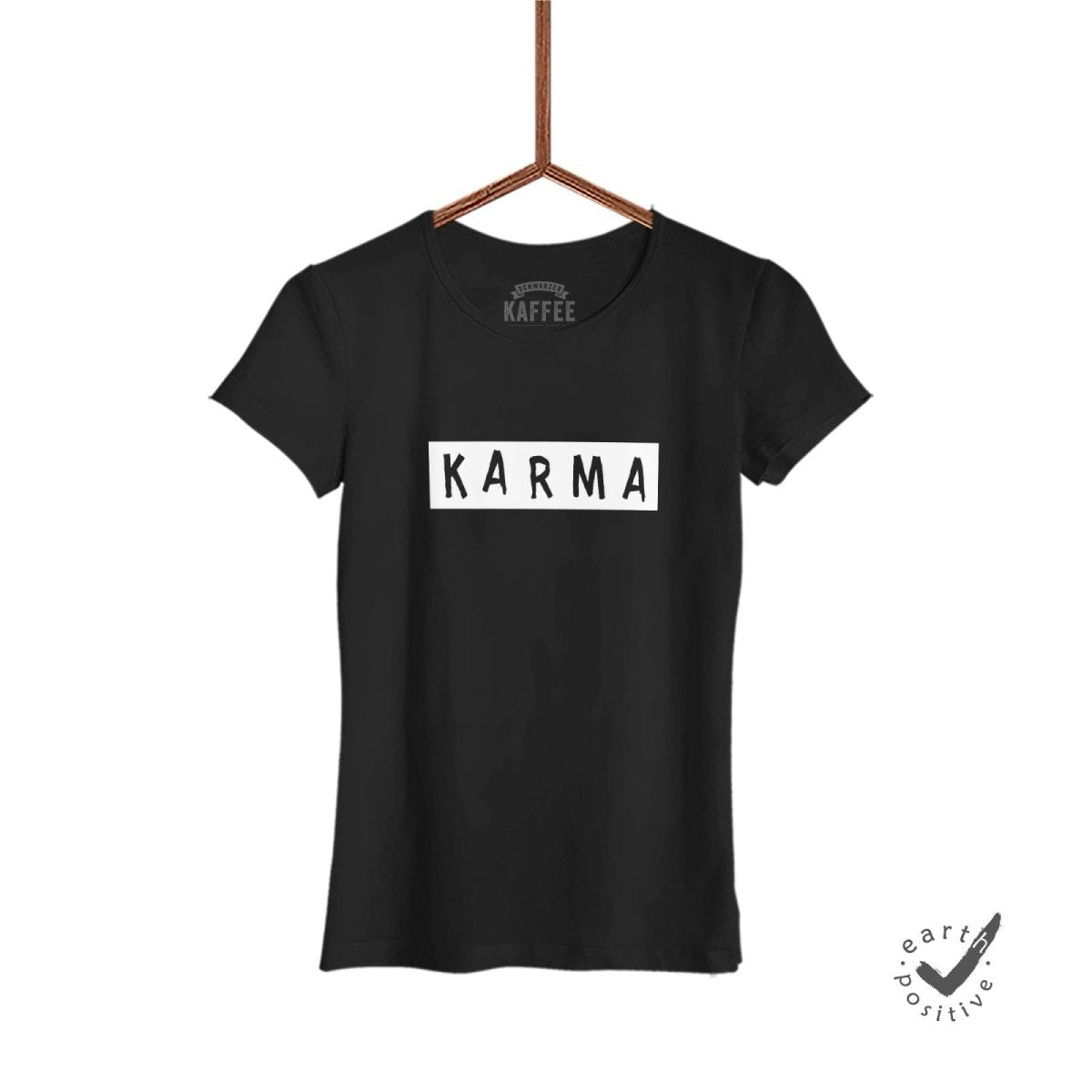 Damen T-Shirt Karma - Schwarzer - Kaffee
