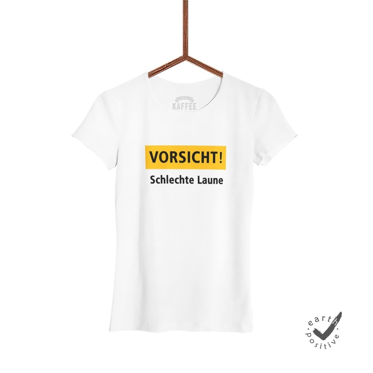 Damen T-Shirt Schlechte Laune - Schwarzer - Kaffee