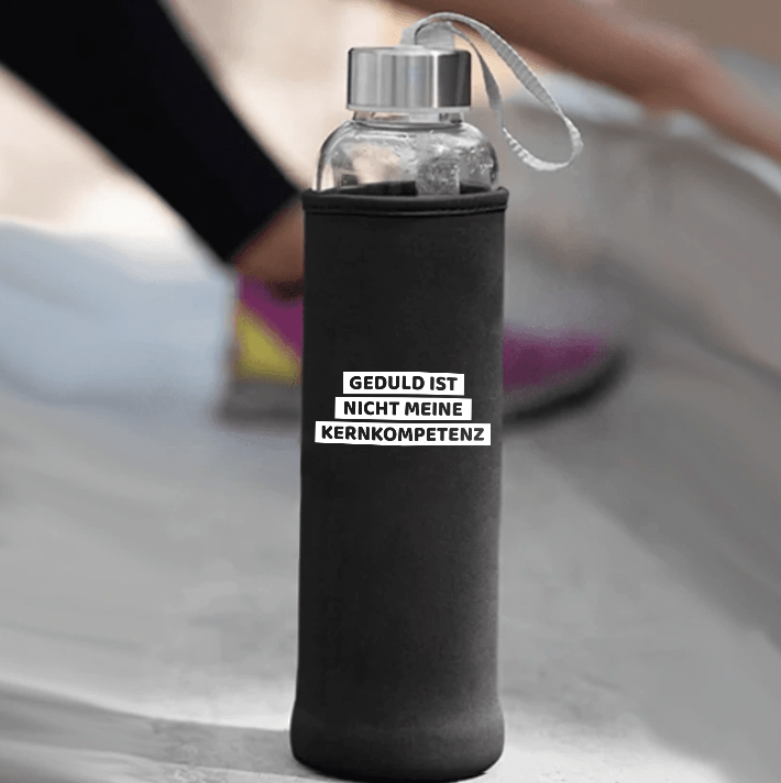 Geduld ist nicht meine Kernkompetenz Trinkflasche 500ml - Schwarzer - Kaffee