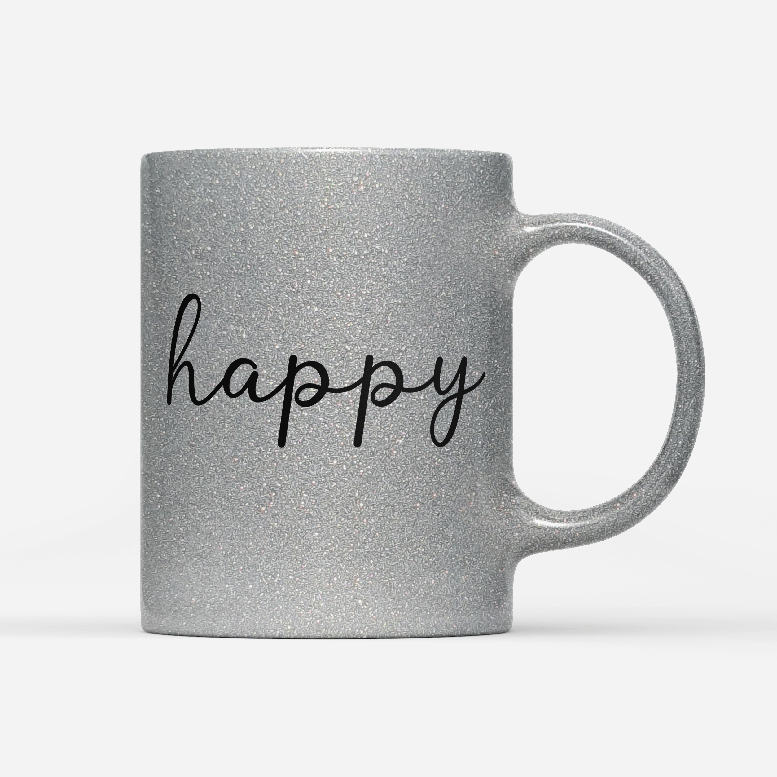 Tasse Glitzer Edition happy