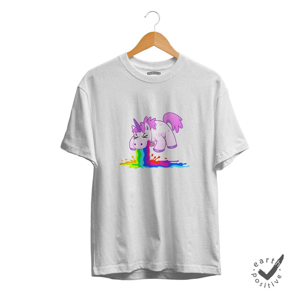 Herren T-Shirt Kotzendes Einhorn