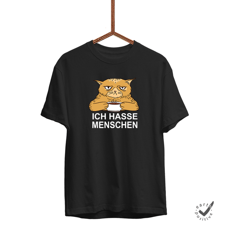 Herren T-Shirt Ich hasse Menschen Katze