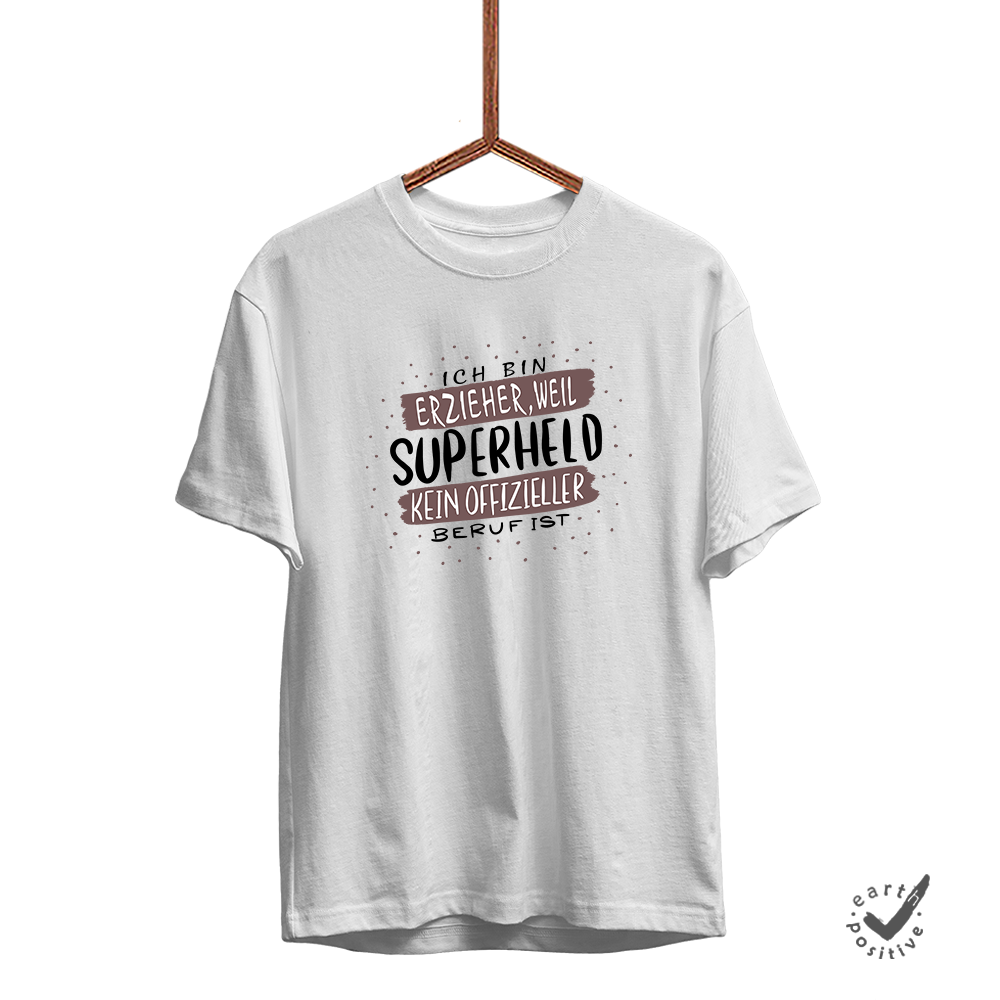 Herren T-Shirt Ich bin Erzieher weil Superheld kein offizieller Beruf ist