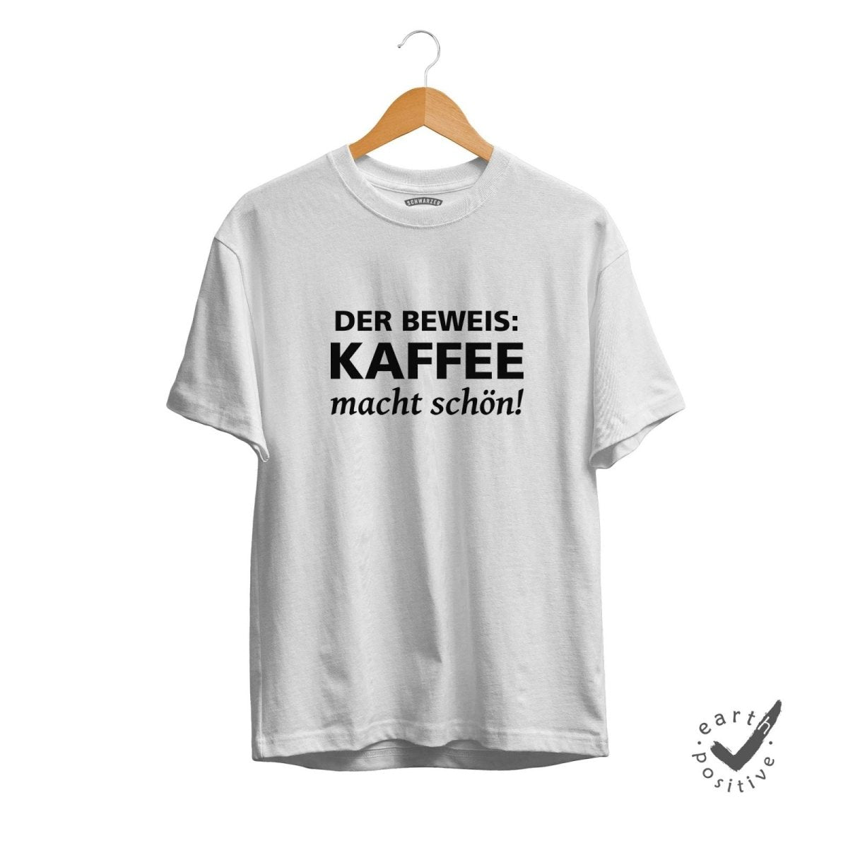 Herren T-Shirt Der Beweis Kaffee macht schön - Schwarzer - Kaffee