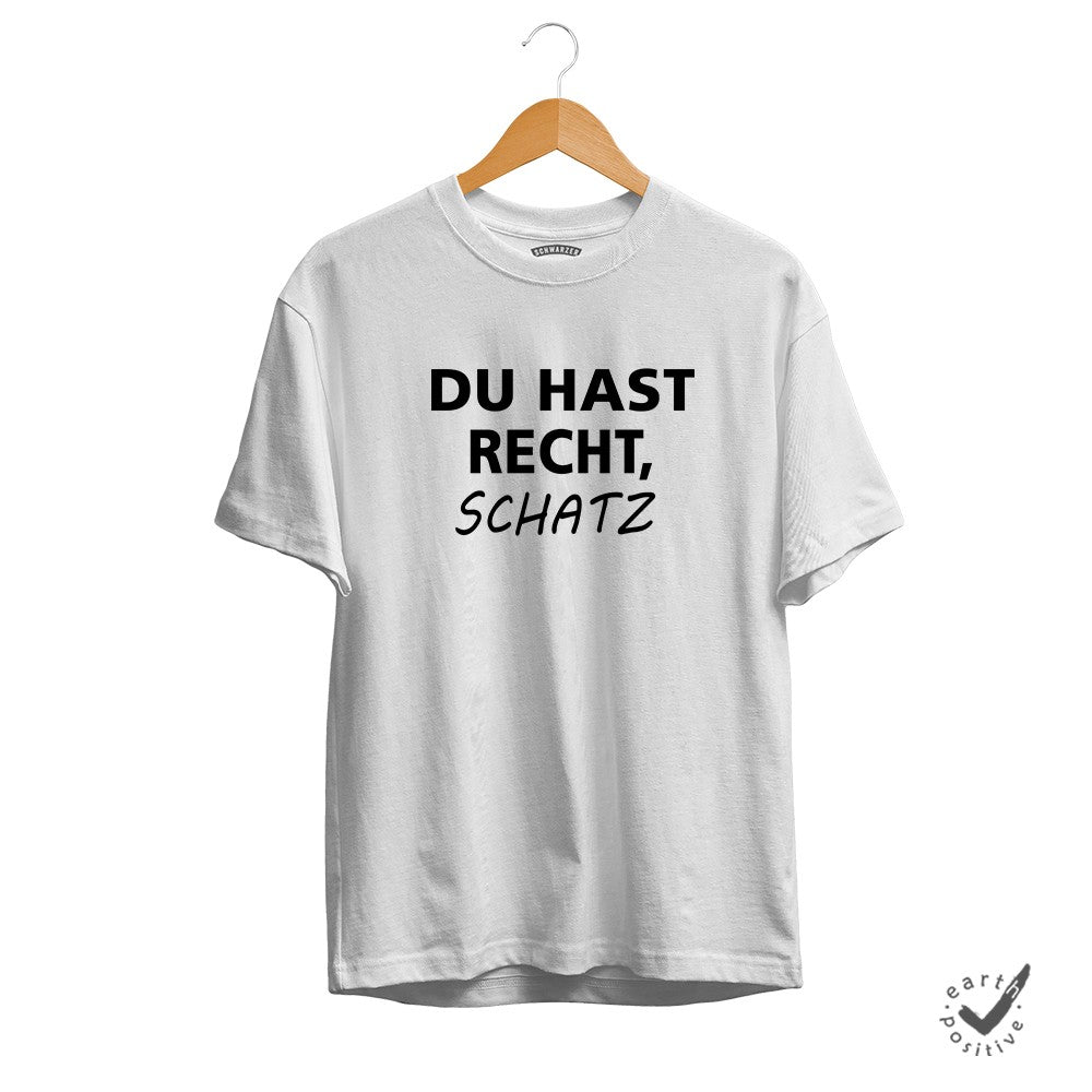 Herren T-Shirt Du hast Recht Schatz - Schwarzer - Kaffee