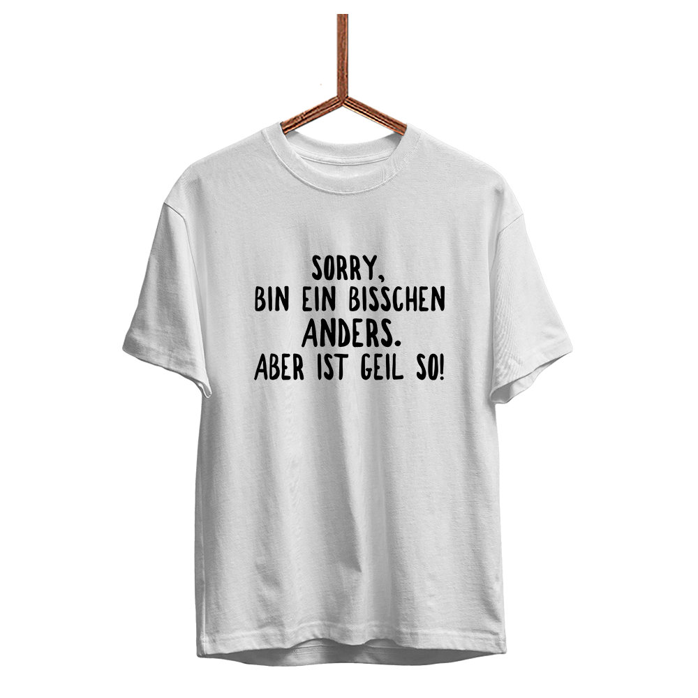 Herren T-Shirt Ein bisschen anders - Schwarzer - Kaffee