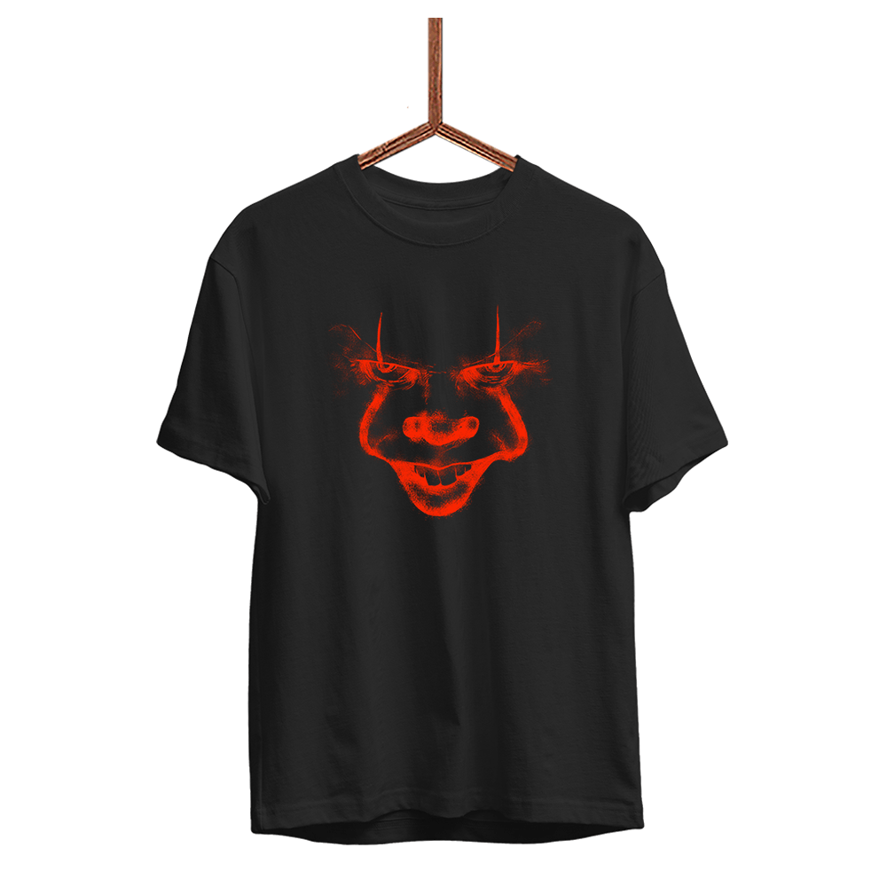 Herren T-Shirt Face - Schwarzer - Kaffee