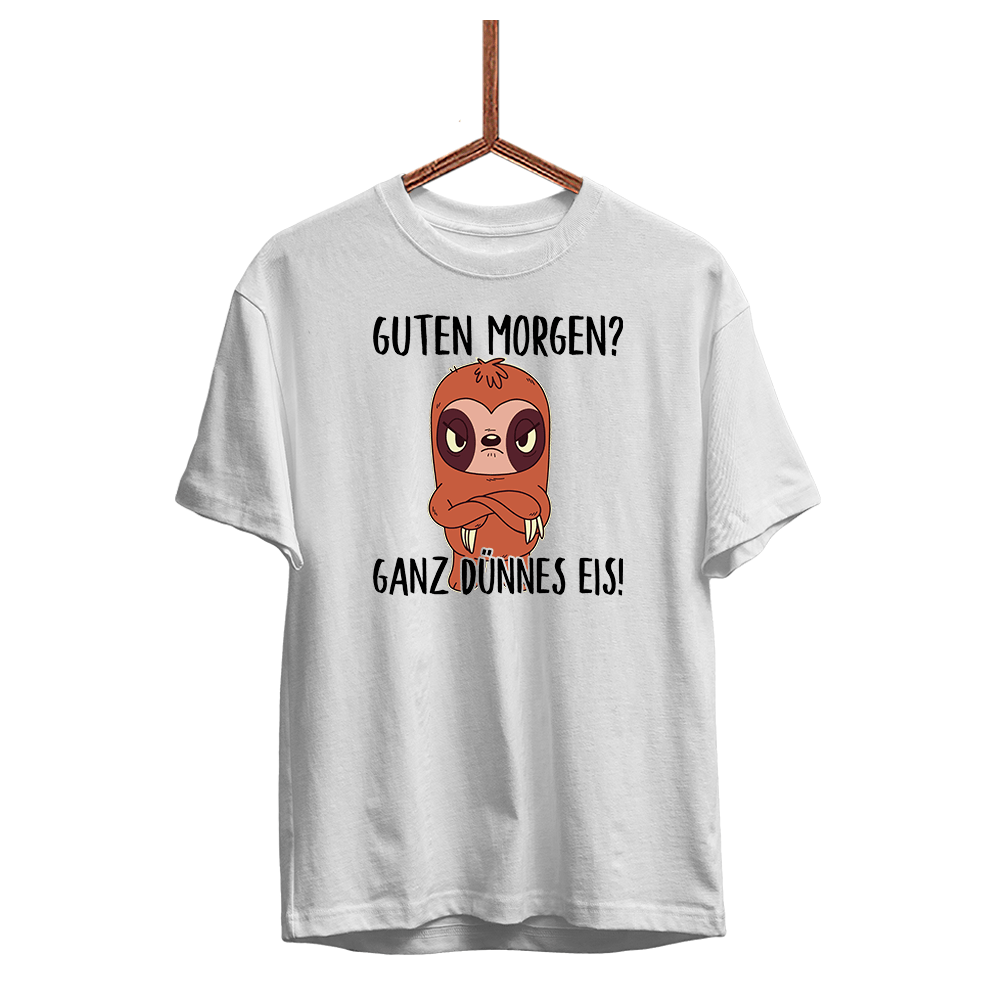 Herren T-Shirt Ganz dünnes Eis - Schwarzer - Kaffee