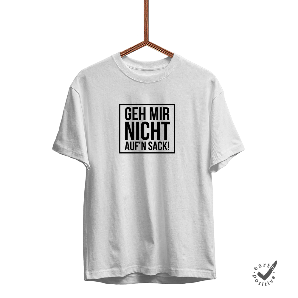 Herren T-Shirt Geh mir nicht aufn Sack - Schwarzer - Kaffee