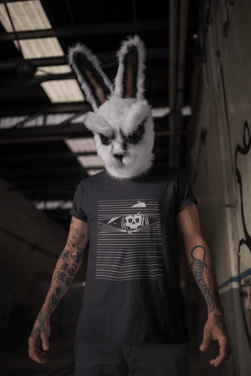 Herren T-Shirt Halloween the dead is watching - Schwarzer - Kaffee