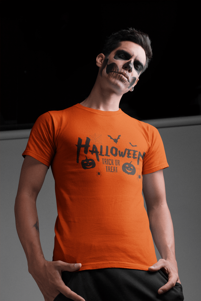 Herren T-Shirt Halloween Trick or Treat - Schwarzer - Kaffee