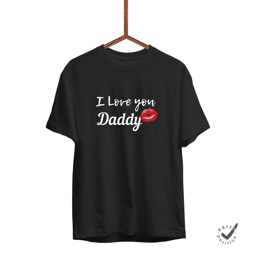 Herren T-Shirt I love you Daddy - Schwarzer - Kaffee