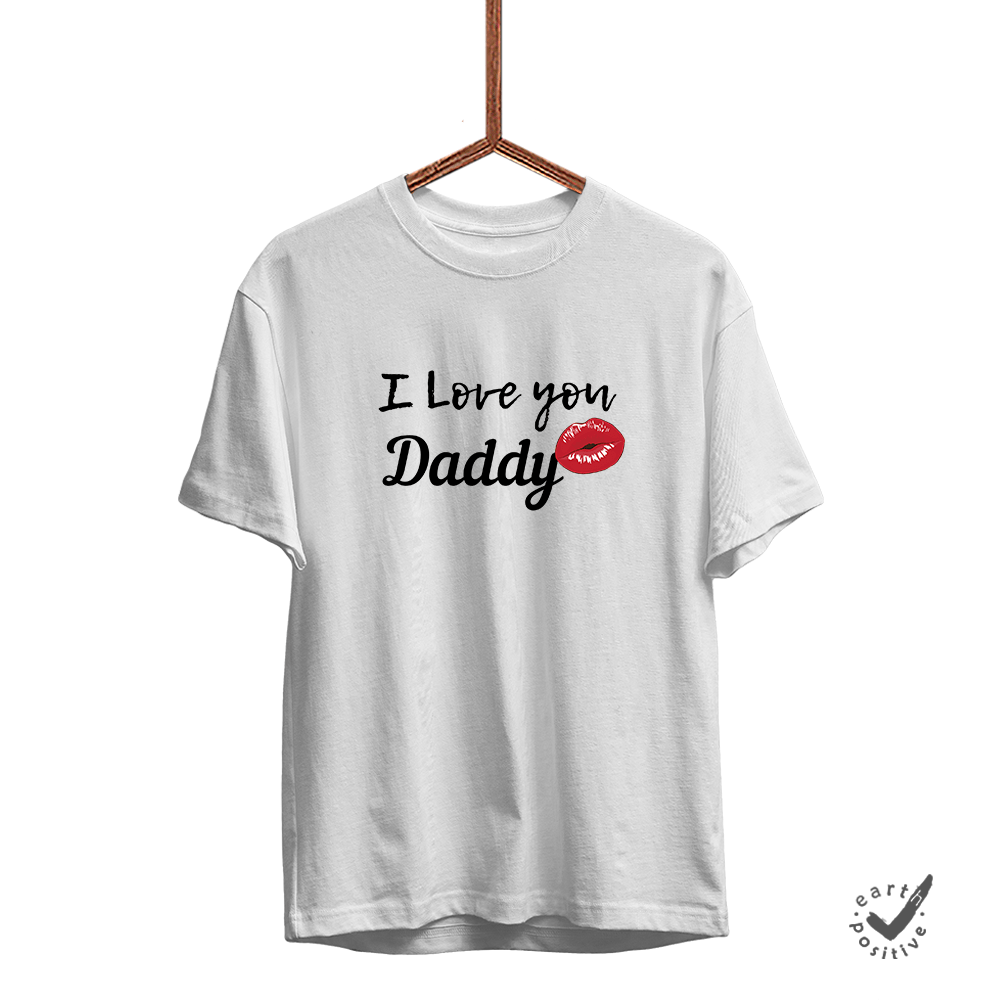 Herren T-Shirt I love you Daddy - Schwarzer - Kaffee