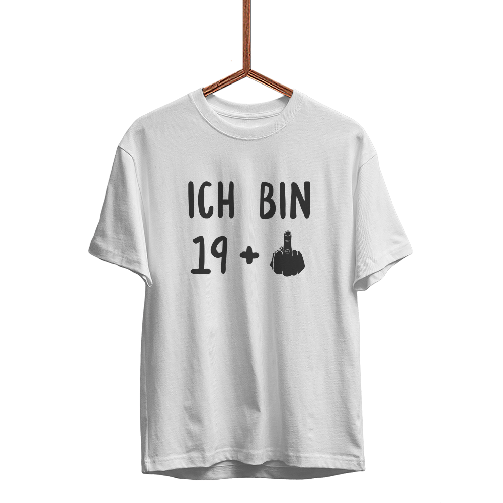 Herren T-Shirt Ich bin 19+ - Schwarzer - Kaffee