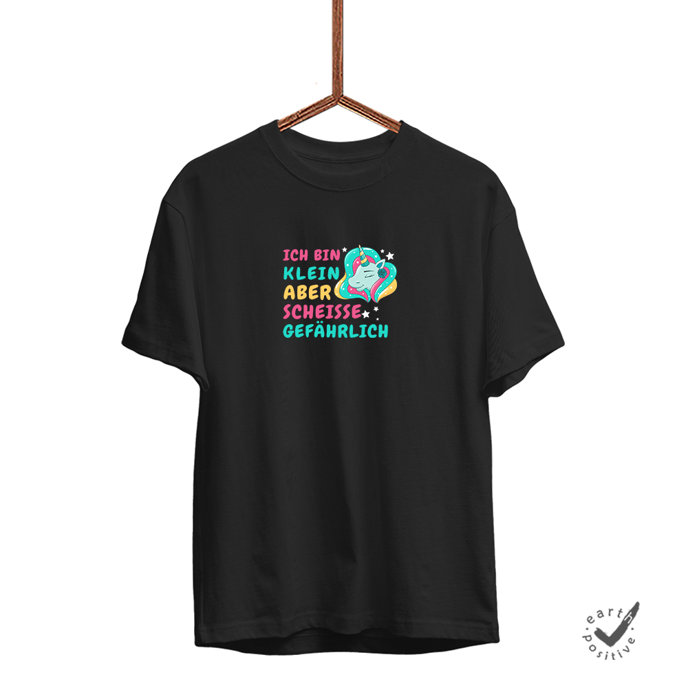Herren T-Shirt Ich bin klein aber scheisse gefährlich - Schwarzer - Kaffee