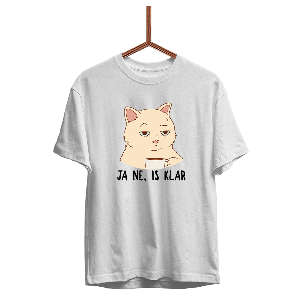 Herren T-Shirt Ja ne, is klar - Schwarzer - Kaffee