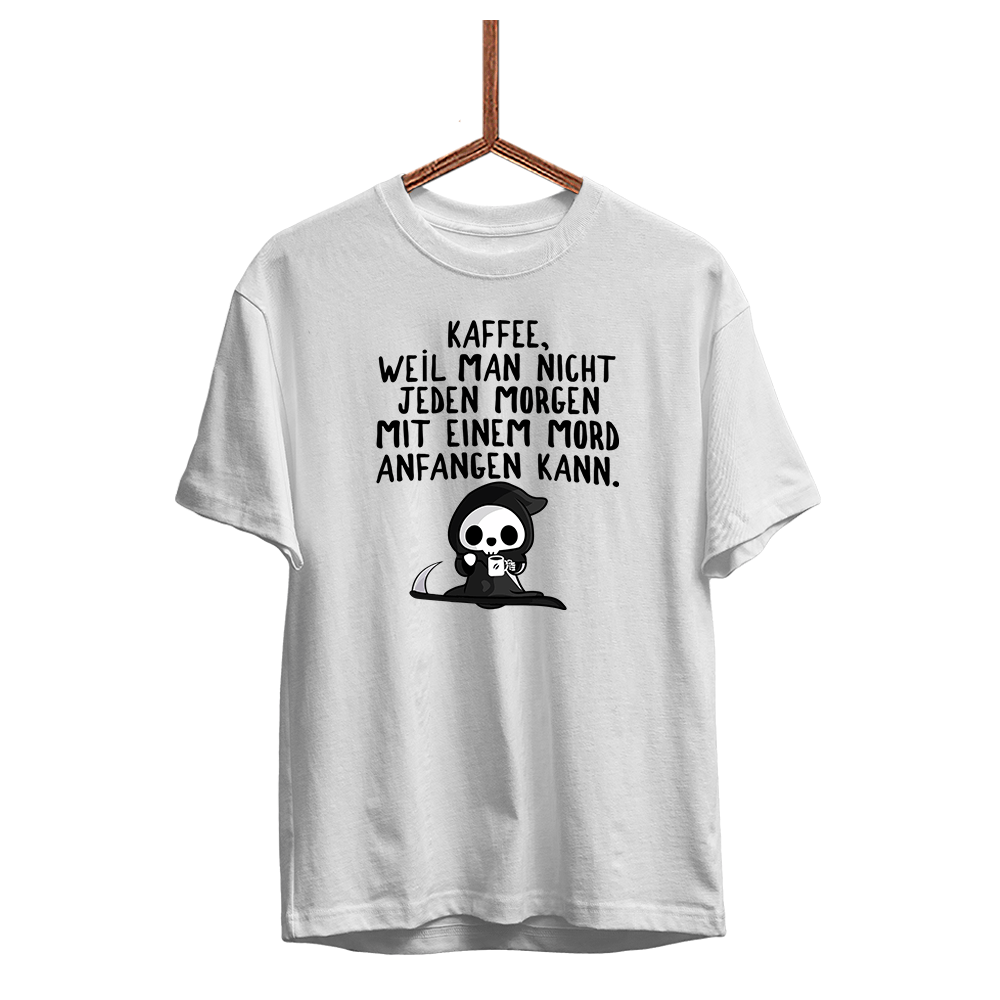Herren T-Shirt Mord - Schwarzer - Kaffee