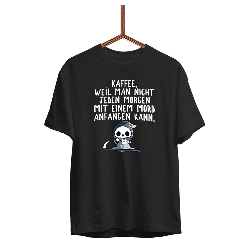 Herren T-Shirt Mord - Schwarzer - Kaffee