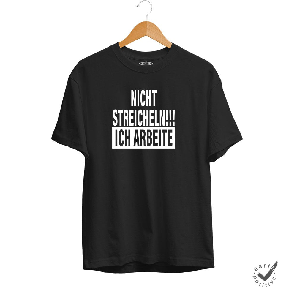 Herren T-Shirt Nicht Streicheln - Schwarzer - Kaffee