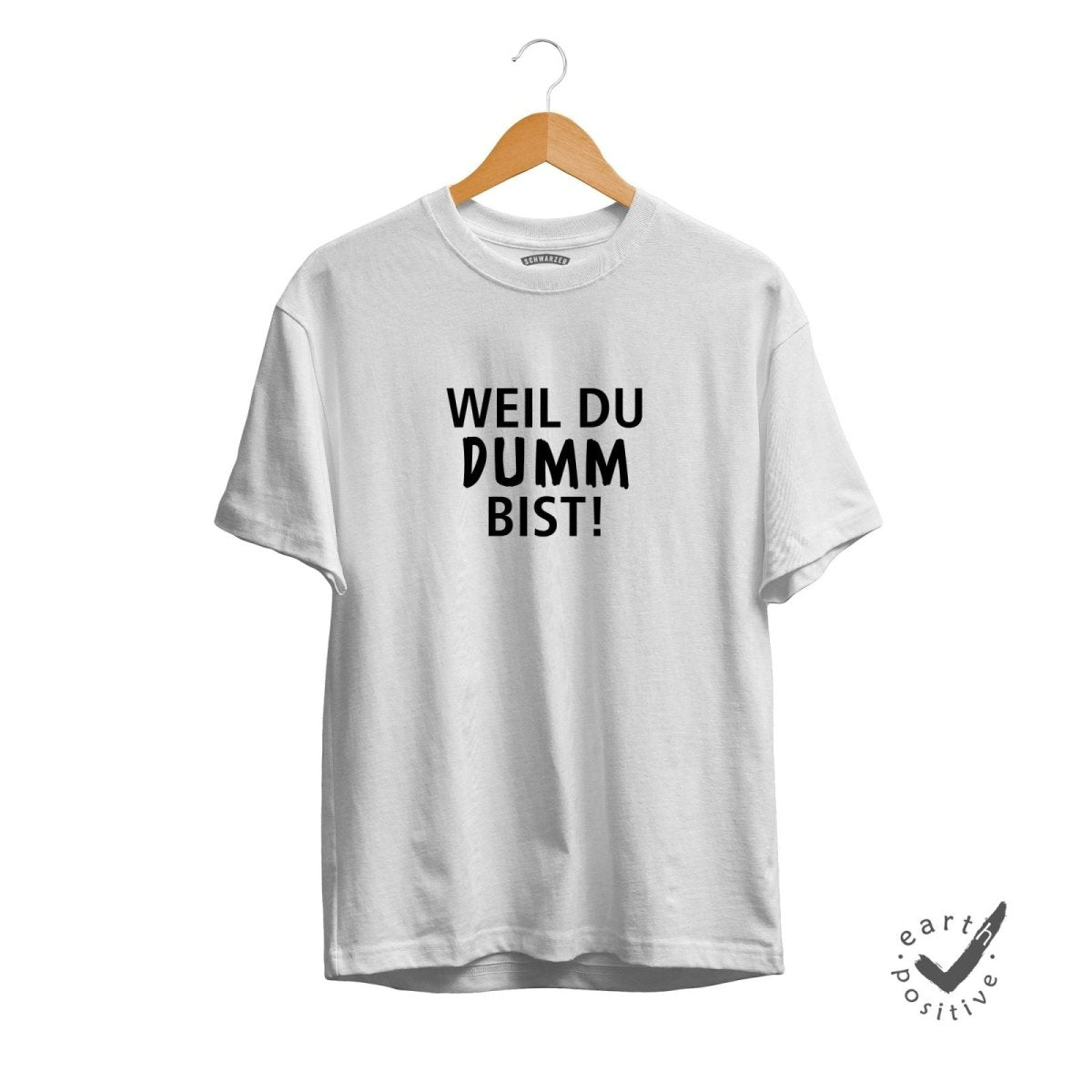Herren T-Shirt Weil du dumm bist - Schwarzer - Kaffee