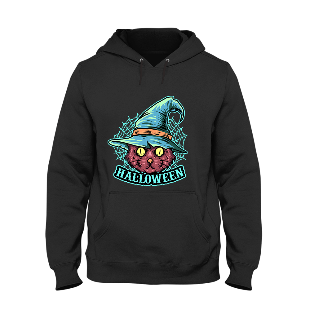 Hoodie Halloween Cat - Schwarzer - Kaffee