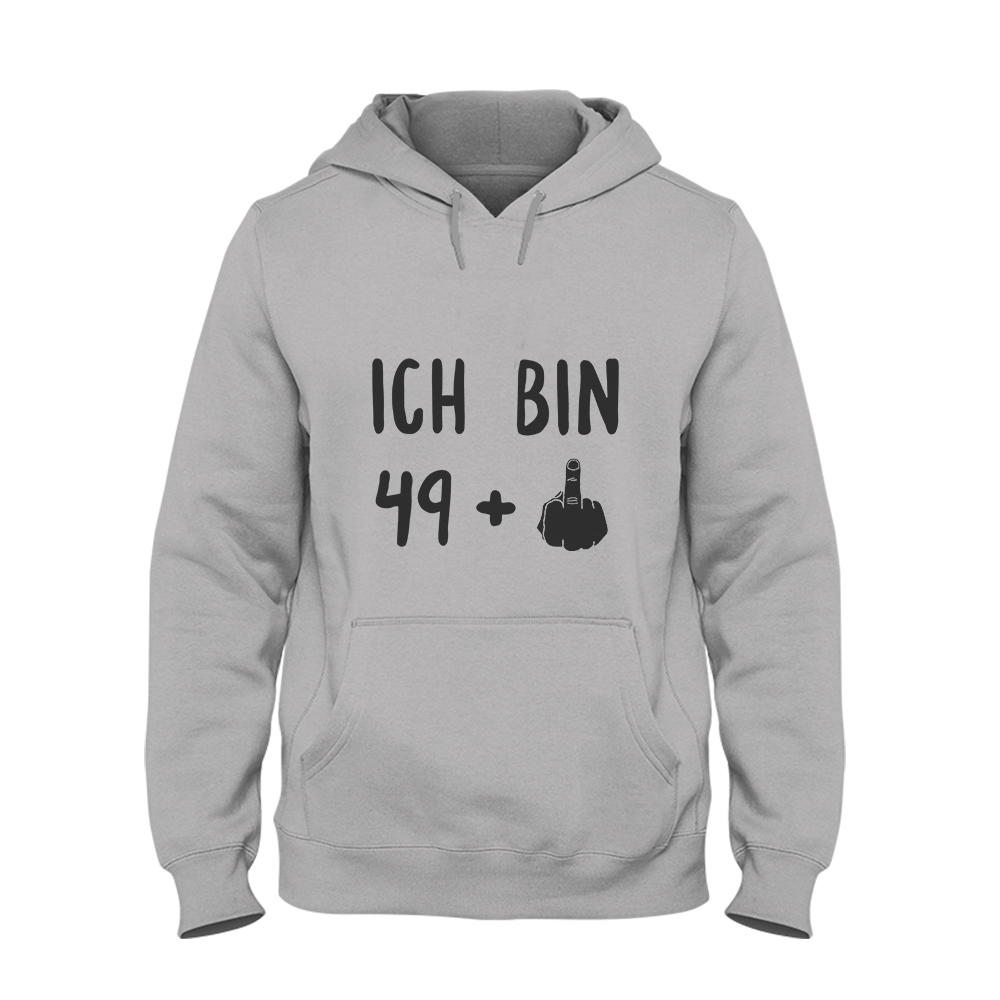 Hoodie Ich bin 49+ - Schwarzer - Kaffee