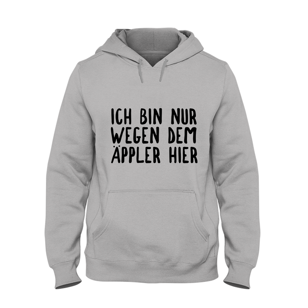 Hoodie Ich bin nur wegen dem Äppler hier - Schwarzer - Kaffee