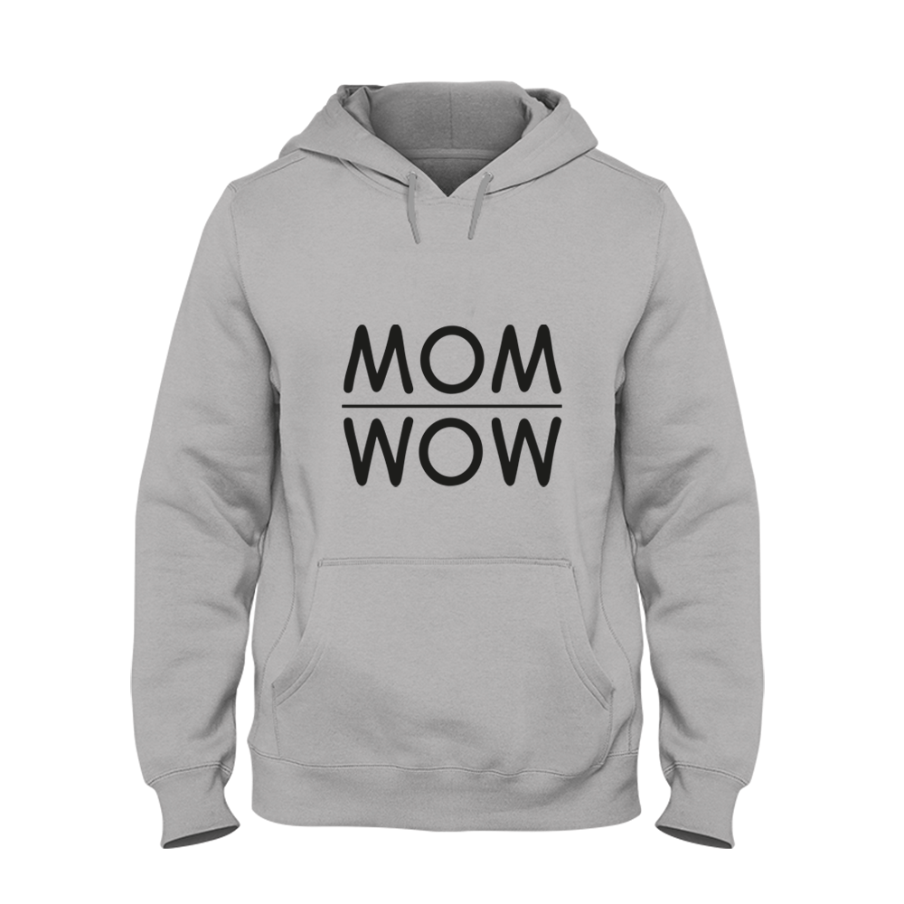 Hoodie MOM WOW - Schwarzer - Kaffee