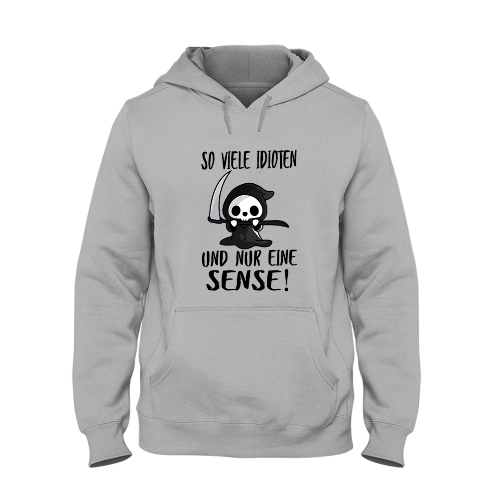 Hoodie So viele Idioten und nur eine Sense - Schwarzer - Kaffee
