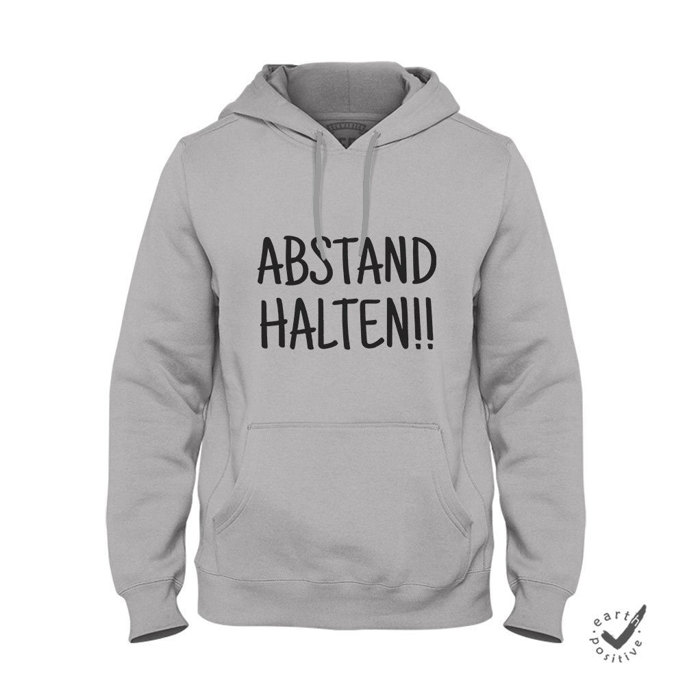 Hoodie Unisex Abstand halten - Schwarzer - Kaffee