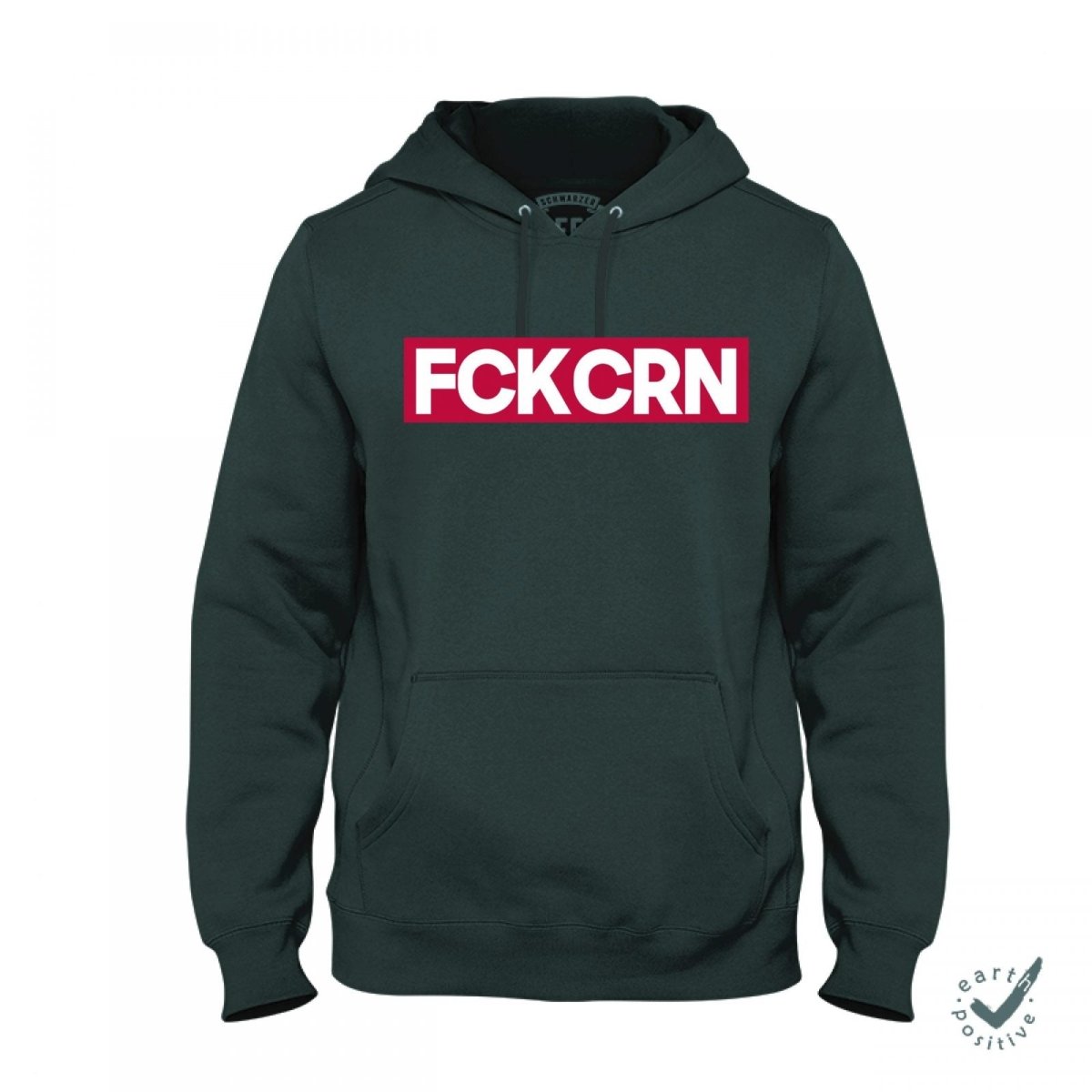 Hoodie Unisex Fuck Corona - Schwarzer - Kaffee