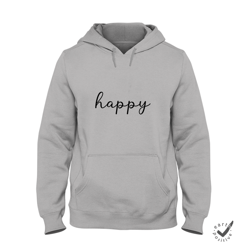 Hoodie Unisex happy - Schwarzer - Kaffee