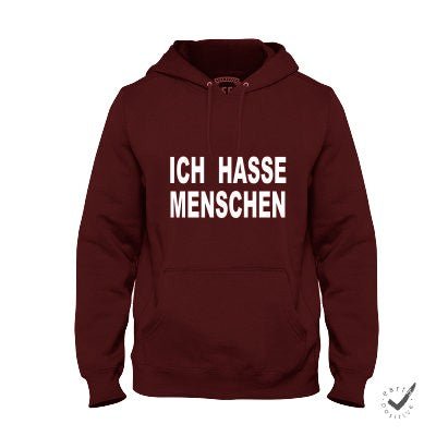 Hoodie Unisex Ich hasse Menschen - Schwarzer - Kaffee