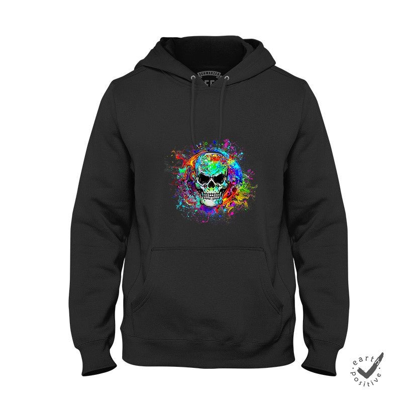 Hoodie Unisex Totenkopf - Schwarzer - Kaffee