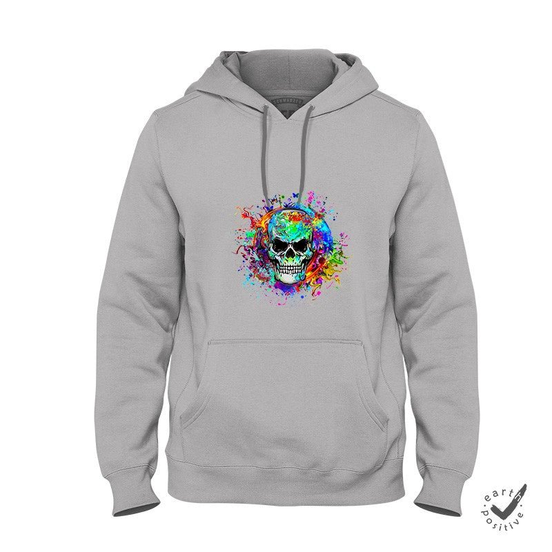 Hoodie Unisex Totenkopf - Schwarzer - Kaffee