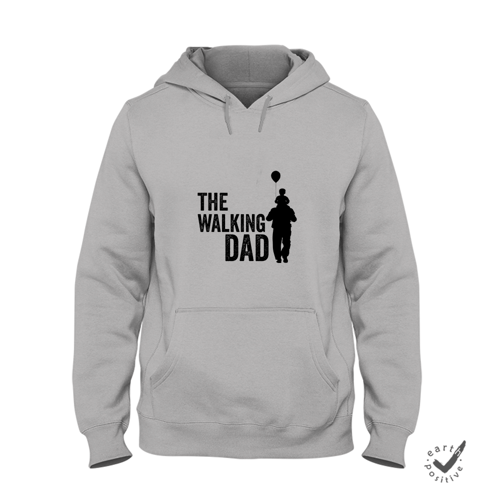 Hoodie Unisex Walking Dad - Schwarzer - Kaffee